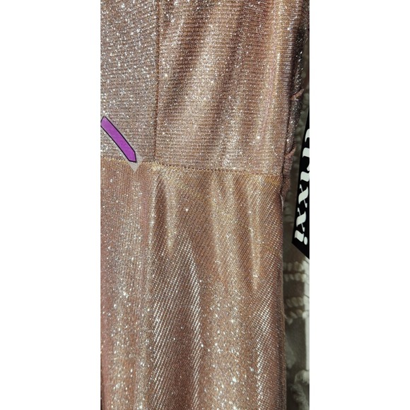 Trixxi Womens Formal Glitter Dress Size 7 Pink Prom Sparkle‎ Barbie Long - Picture 3 of 13